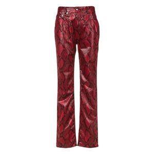 NWT Maison Margiela Faux Python Snakeskin Trousers US 4